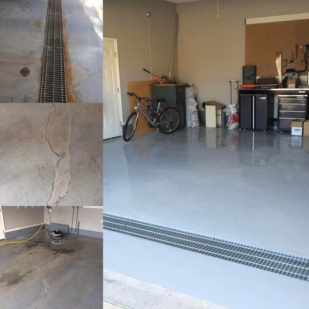 iPaint by Vic before and after Expoy Floor Coating Edmonton