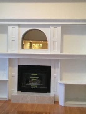 Oak Fireplace After Refinishing Edmonton